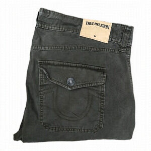 RARE True Religion Jeans Size 33 CARGO Green